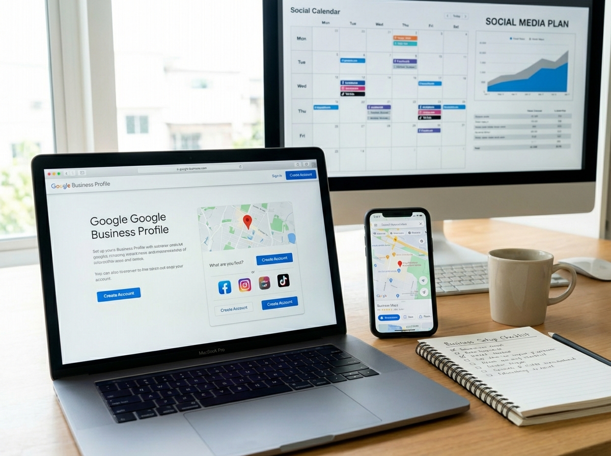 Business Setup (Social Media + Google Maps)